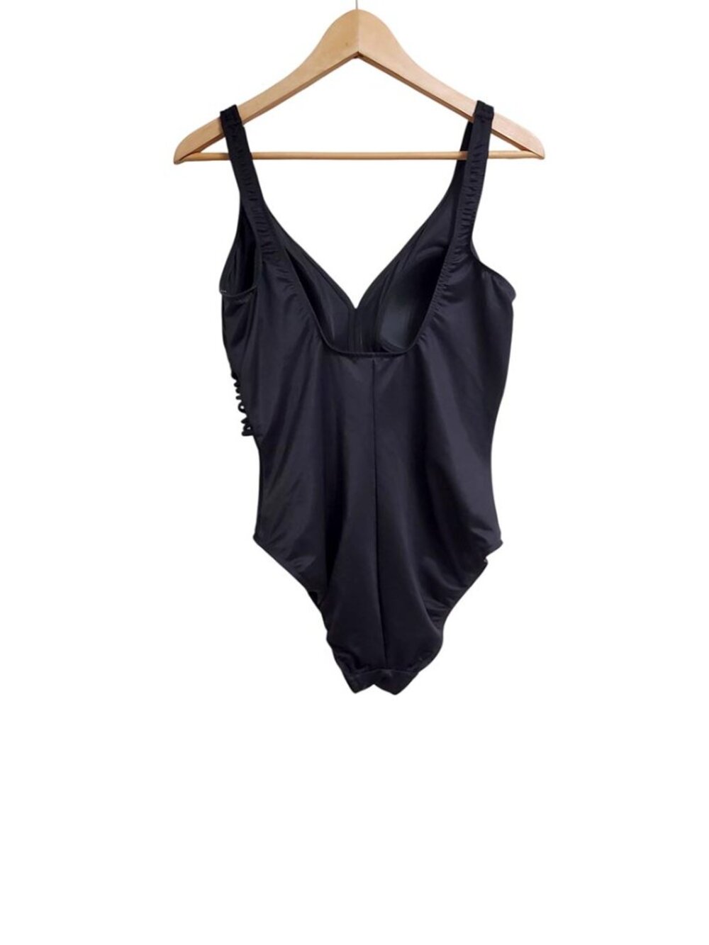 Magicsuit Miraclesuit Abby One-Piece Beaded Swimsuit 14 Black Stretch Beach Pool - Picture 2 of 11